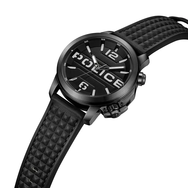 Police Automated Black Dial Black Strap Men's Watch | PEWJD0021701